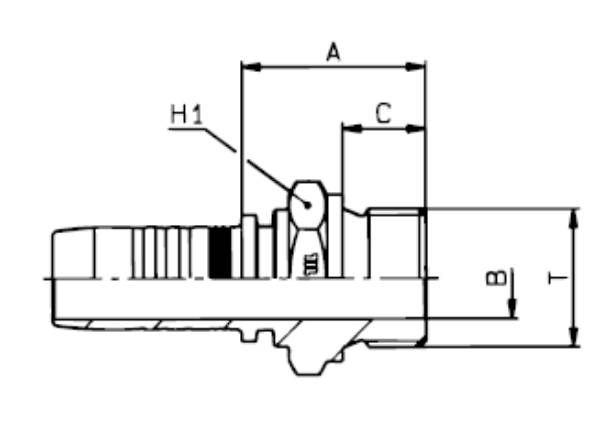 Bild på Nippel utv. R- plan 1/2"-3/8"