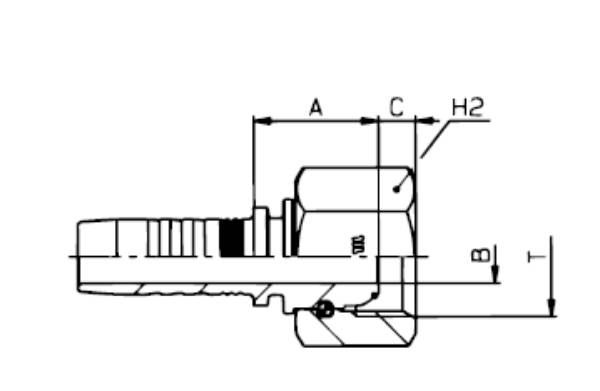 Bild på Nippel inv. BSP/ST 1/4"-1/4"