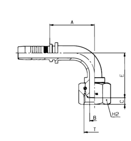 Bild på Nippel 90 BSP/ST 1/4"-1/4"