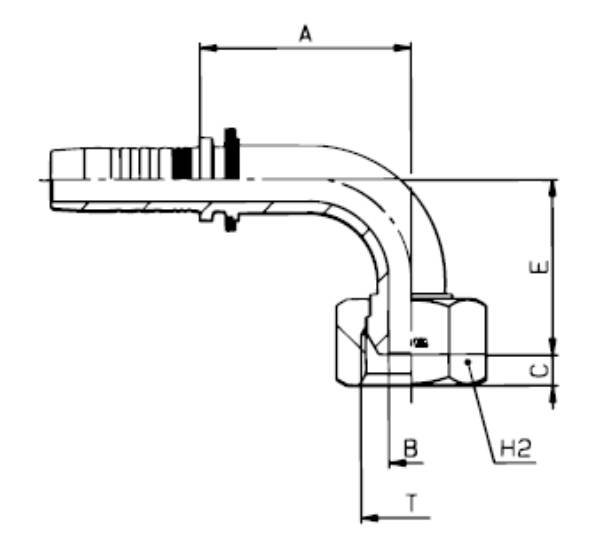 Bild på Nippel 90 R-gänga 1/2"-1/2"