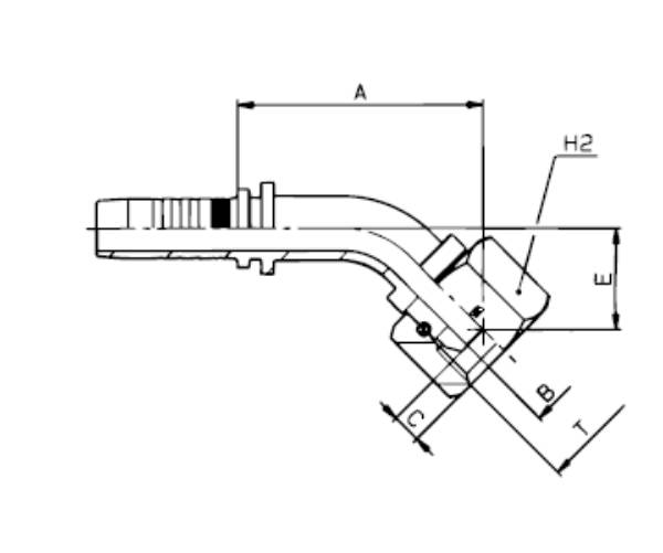 Bild på Nippel 45 R-gänga 1/8"-1/4"