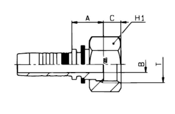 Bild på Nippel Plan R-gänga 3/8"-3/8"