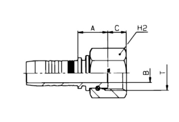 Bild på Nippel Plan R-gänga 3/4"-1/2"