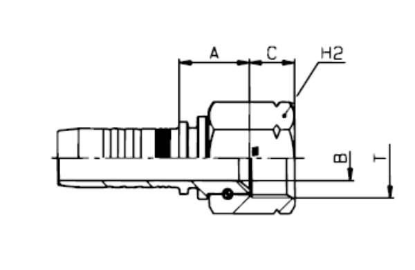 Bild på Nippel inv. JIC 3/4"-1/2"