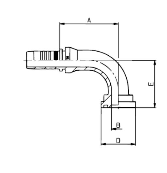 Bild på Nippel 90 Fläns 3000 2"-2"