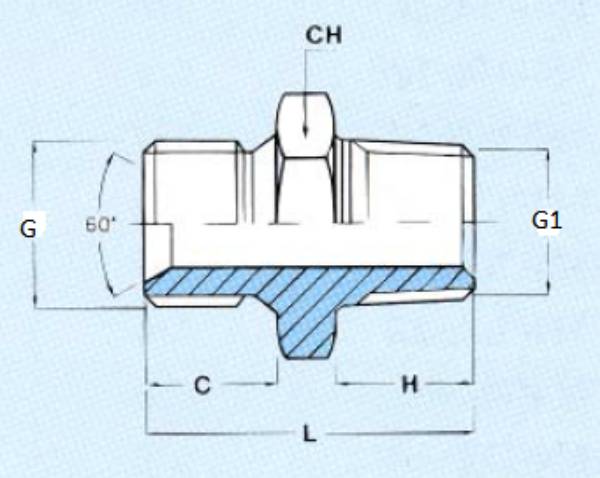 Bild på Adapter UF/KR 1/2"-3/8"