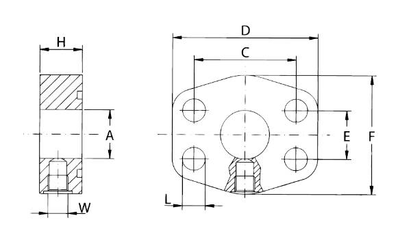 Bild på Distansfläns 3000psi- 1/8