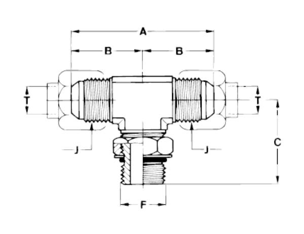 Bild på T-adapt stb JIC 9/16-9/16UNF