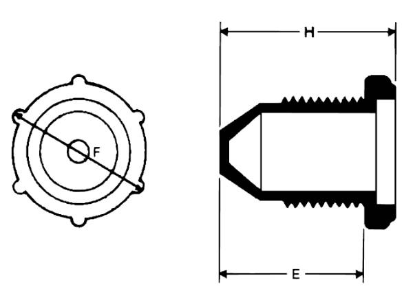 Bild på Plastplugg utv. 1 5/8"-12 Gul