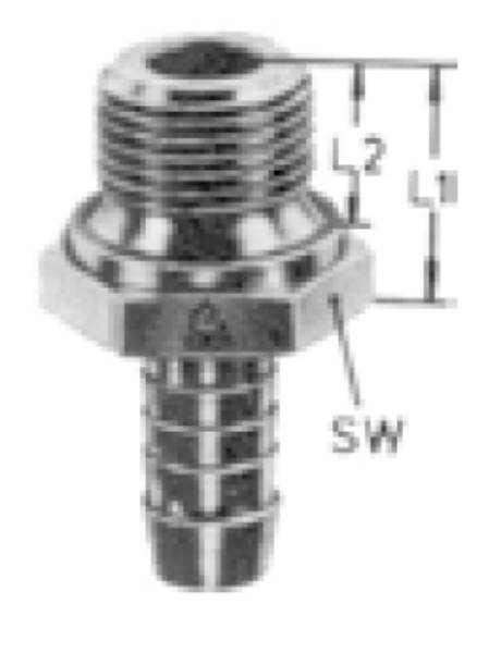 Bild på Nippel G 1/4" plan/sl 5-6