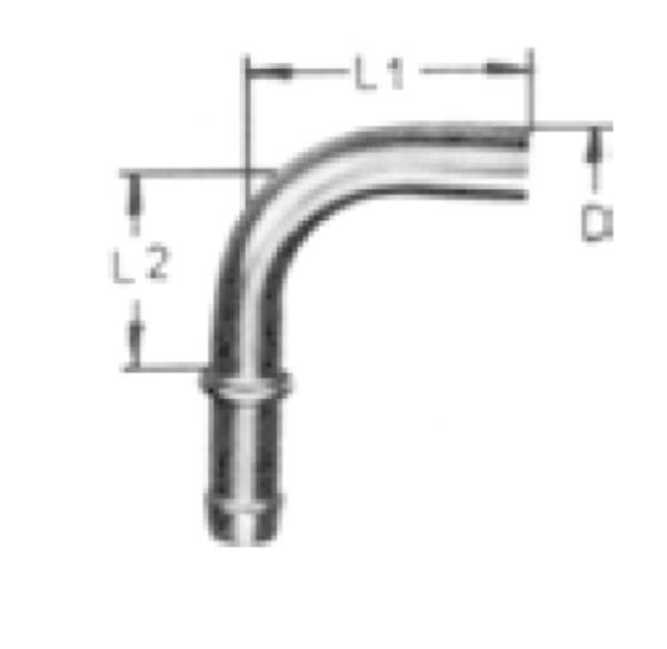 Bild på Nippel 90° ST-12/ sl 11-12