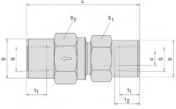 Bild på Backventil  RF-1/2 (3 bar)