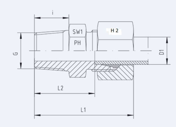 Bild på Koppling GE-4 LL/M6x1-SY