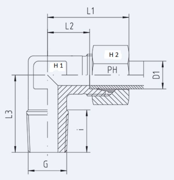 Bild på Koppling WE-6LL/M6x1-Sy