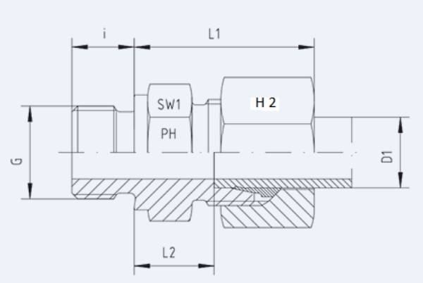 Bild på Koppling GE-8L/R 1/8-Sy