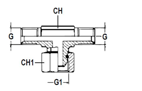 Bild på T-Adapter UF/UF/IR 3/8"