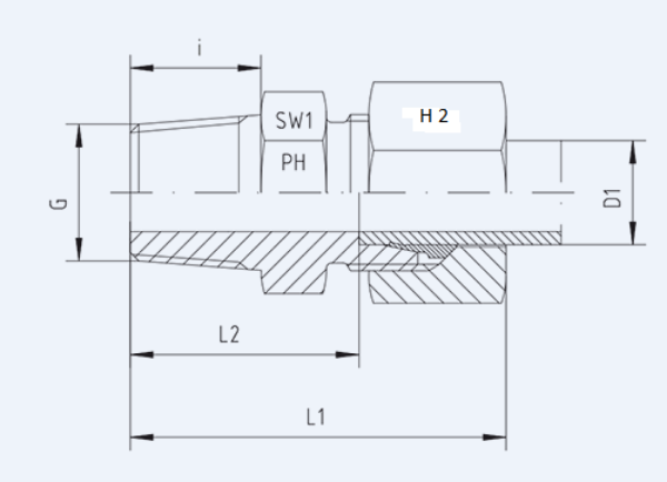 Bild på Koppling GE-6 LL-R1/4/Sy